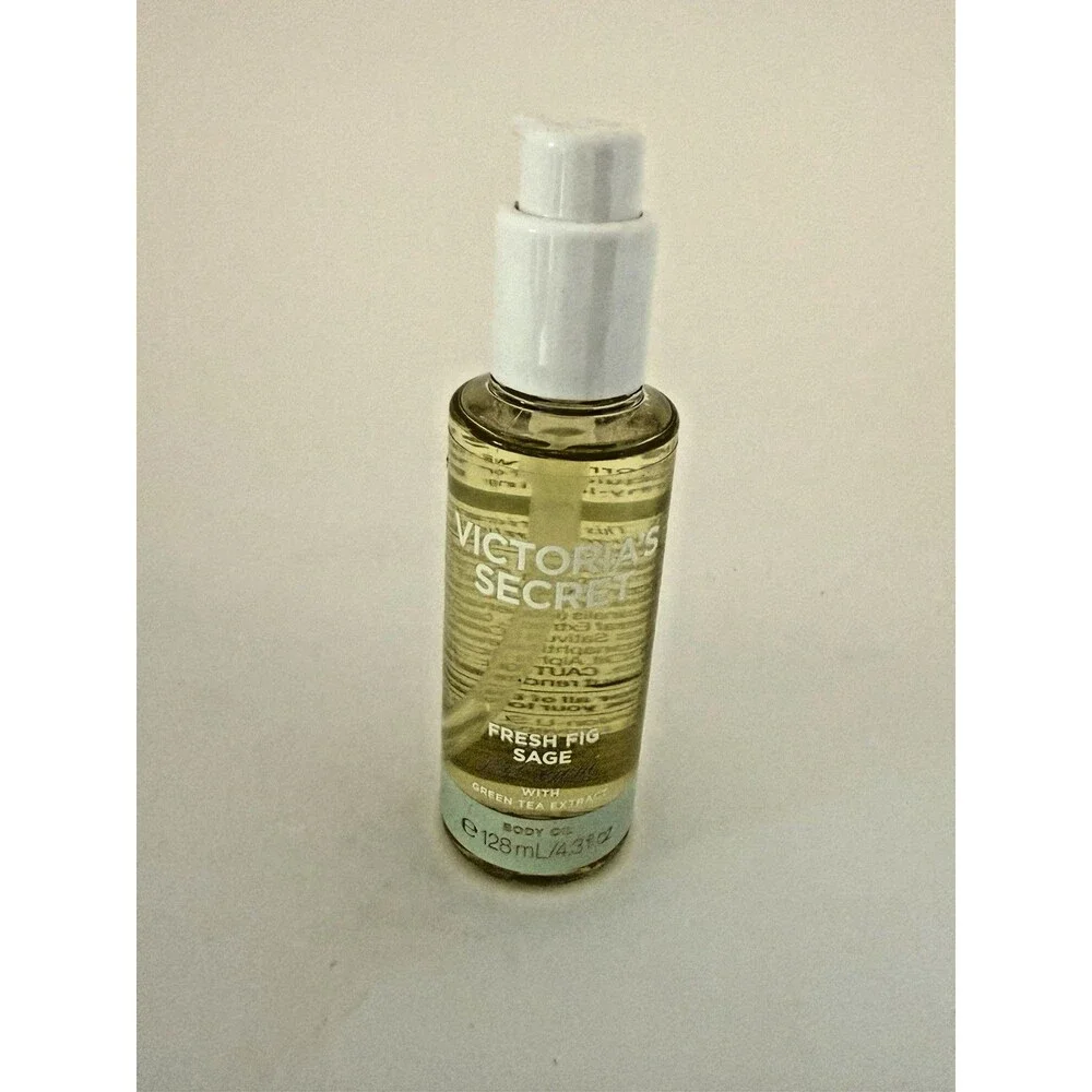 Victoria’s Secret Fresh Fig Sage Green Tea Body Oil 4.3 oz & Lotion 10oz Set New